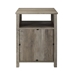 18" Grooved Door Side Table - Grey Wash - WEF1304