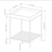 18” Square Tray Side Table with Mesh Metal Shelf - Graphite & Gold - WEF1308