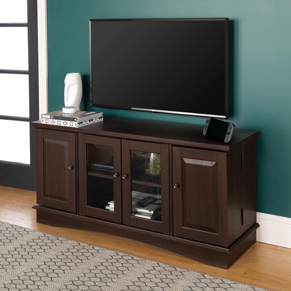 52" Traditional Wood TV Stand - Espresso 