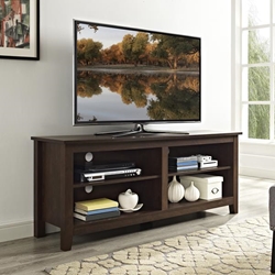 58" Rustic Wood TV Stand - Traditional Brown 