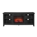 58" Rustic Farmhouse Fireplace TV Stand - Black - WEF1387