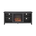 58" Rustic Farmhouse Fireplace TV Stand - Charcoal - WEF1388