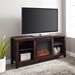 58" Traditional Rustic Farmhouse Electric Fireplace TV Stand - Brown - WEF1391