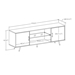70" Glass Shelf 2-Door Console - Birch - WEF1402