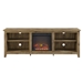 70" Rustic Farmhouse Electric Fireplace Wood TV Stand - Barnwood - WEF1403