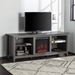 70" Rustic Farmhouse Electric Fireplace Wood TV Stand - Charcoal - WEF1405