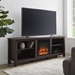 70" Rustic Farmhouse Electric Fireplace Wood TV Stand - Espresso - WEF1407
