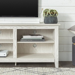 70" Rustic Wood TV Stand - White Wash 