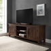 70" Modern Farmhouse Wood TV Stand - Dark Walnut - WEF1428