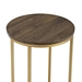 Glam Round Side Table - Dark Walnut & Gold - WEF1441