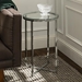 Glam Round Side Table - Glass & Chrome - WEF1443