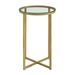 Glam Round Side Table - Glass & Gold - WEF1444