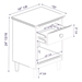 Modern 1 Drawer Nightstand - Caramel - WEF1446