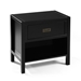 1-Drawer Classic Solid Wood Nightstand - Black - WEF1460