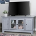 52" Transitional Wood Glass TV Stand - Antique Grey - WEF1469
