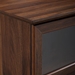 58" Glass & Wood Split Panel Door TV Console - Dark Walnut - WEF1476