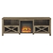 70" Rustic Farmhouse Fireplace TV Stand - Reclaimed Barnwood - WEF1498