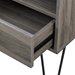 18" Modern Single Drawer Hairpin Leg Side Table - Slate Grey - WEF1508