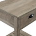 18" Country Single Drawer Side Table - Grey Wash - WEF1509