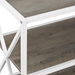 40" Industrial Wood Bookcase - Grey Wash, White Metal - WEF1532