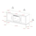 52" Modern Fireplace TV Stand - White - WEF1539