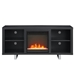 58" Modern Electric Fireplace TV Stand - Black - WEF1544