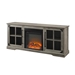 60" 2 Door Fireplace Console - Grey Wash - WEF1546