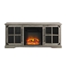 60" 2 Door Fireplace Console - Grey Wash - WEF1546