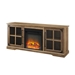 60" 2 Door Fireplace Console - Reclaimed Barnwood - WEF1547