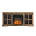 60" 2 Door Fireplace Console - Reclaimed Barnwood - WEF1547