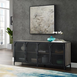 60" Industrial TV Stand - Grey Wash 