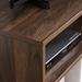 60" Asymmetrical Wood & Glass Console - Dark Walnut - WEF1554