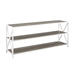 60" Industrial Bookcase - Grey Wash, White Metal - WEF1559