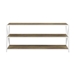 60" Industrial Bookcase - Rustic Oak, White Metal - WEF1561