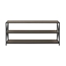 60" Industrial Bookcase - Slate Grey, Black Metal - WEF1562