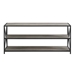 60" Industrial Wood Bookcase - Grey Wash - WEF1563