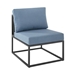 Outdoor Modern Modular Patio Side Chair - Blue - WEF1576