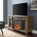 48" Rustic Farmhouse Fireplace TV Stand - Rustic Oak - WEF1581