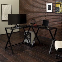 51" Modern Corner Computer Desk - Black 