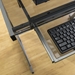 51” Modern Metal Glass Corner Computer Desk - Smoke - WEF1609