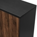 60" 3- Door Sideboard - Solid Black & Dark Walnut - WEF1612