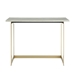 42” Modern Faux Marble Computer Desk - Faux White Marble & Gold - WEF1630