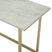 42” Modern Faux Marble Computer Desk - Faux White Marble & Gold - WEF1630
