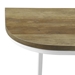 44" Modern Curved Entry Table - Reclaimed Barnwood & White - WEF1634
