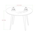 46" Mid Century Modern Round Dining Table - Walnut           - WEF1643