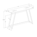 46" Modern Industrial Entryway Table - Reclaimed Barnwood - WEF1650