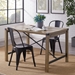 48" Industrial Farmhouse Dining Table - Rustic Oak - WEF1661