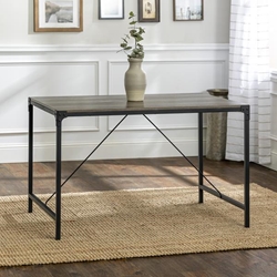 48" Industrial Wood Dining Table - Grey Wash 