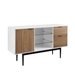 52" Modern 2-Drawer Lifted Sideboard - Solid White & English Oak - WEF1667