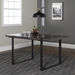 60" Industrial Metal Wood Dining Table - Charcoal - WEF1689